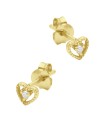 Heart Shaped CZ Silver Stud Earring STS-6405